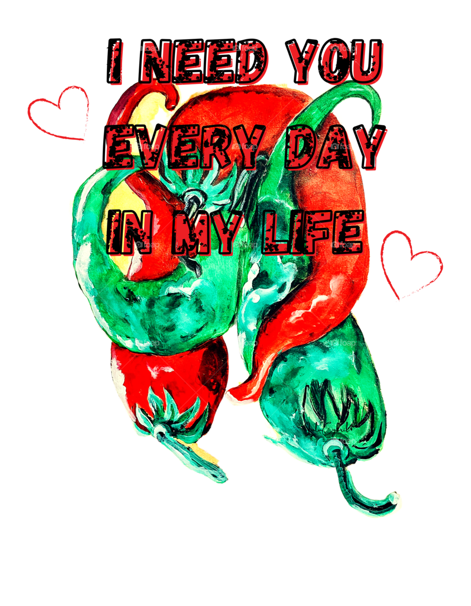 Chiles red chili Every day in mi life 