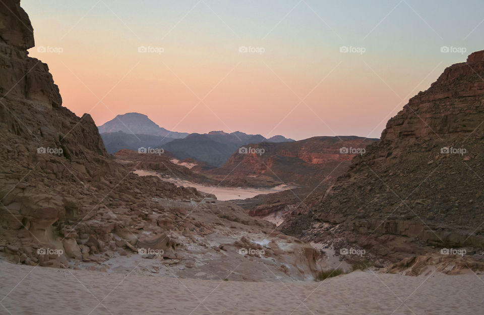 Sunset in the Sinai desert
