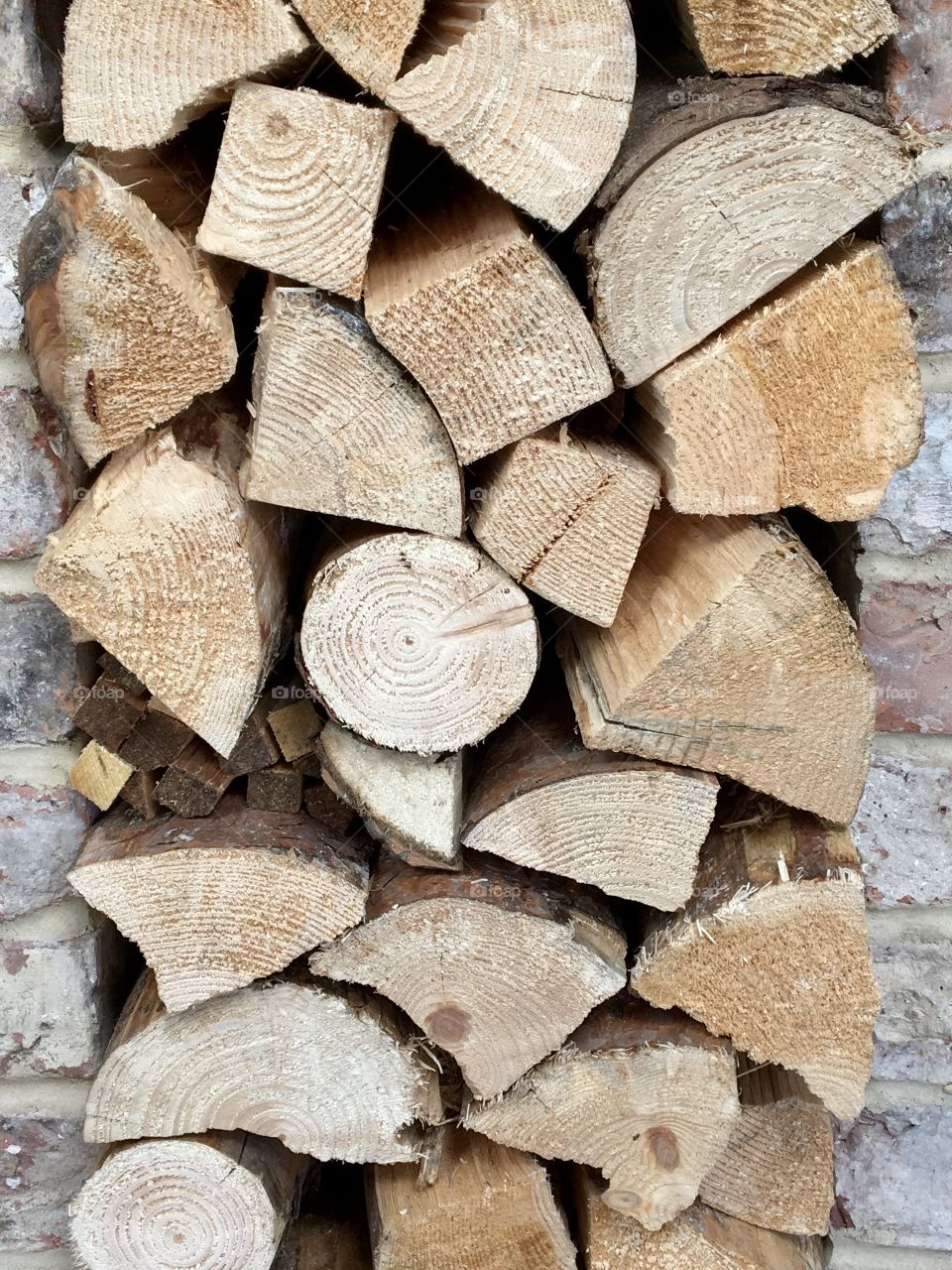 My log storage inside my house ... stored in a recess in a wall made using bricks from an old school gym that was demolished in Jesmond Newcastle 