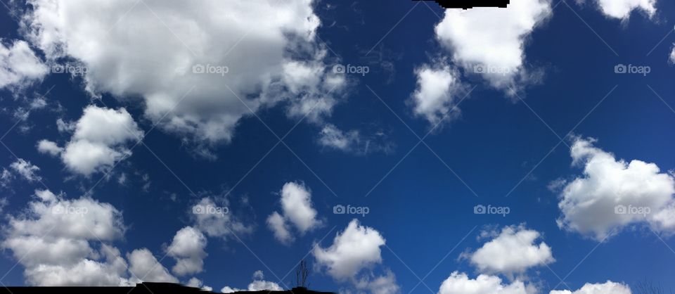 A perfect day of sun, blue skies and puffy white clouds! 