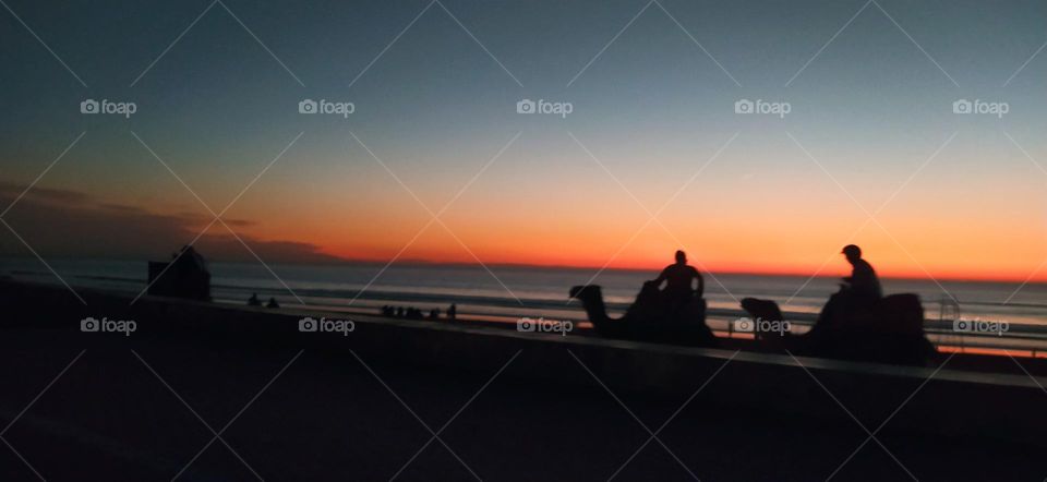 nice view at night in the beach