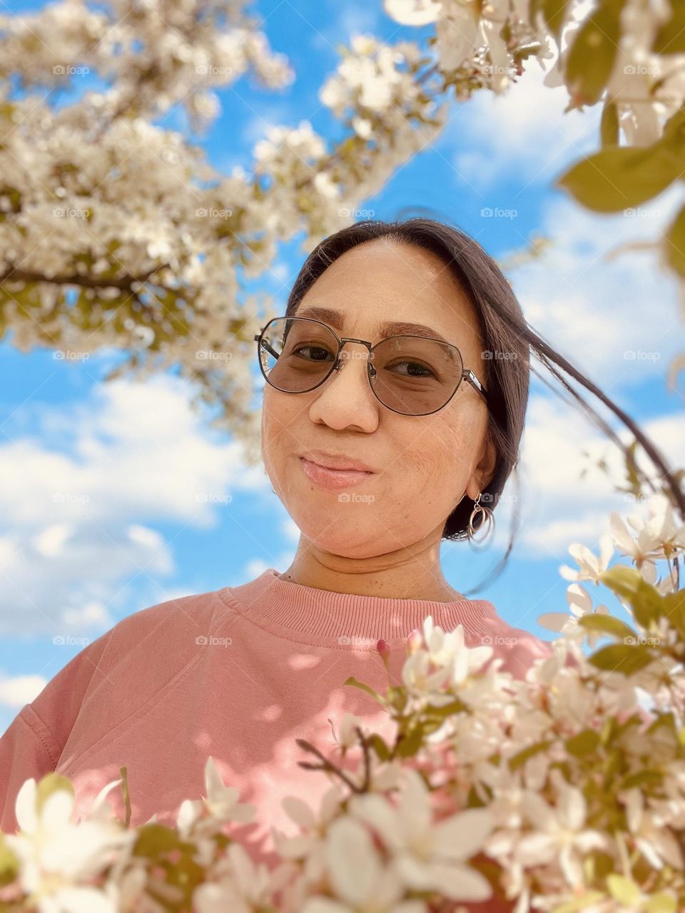 Selfie with cherry blossoms 