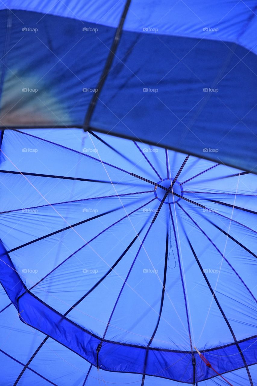 Inside the hot air balloon