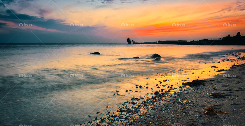 Golden hour at Salthill beach, Galway, Ireland