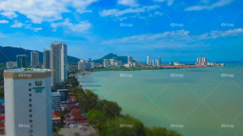 Miniature Effect City by the Sea
