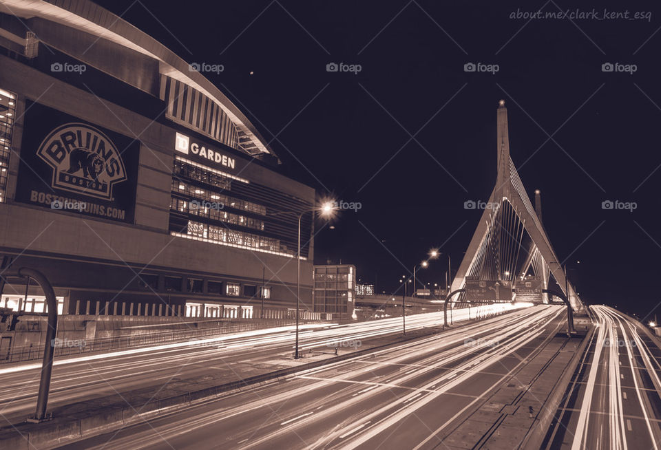 View of Boston from the Zakim Bridge