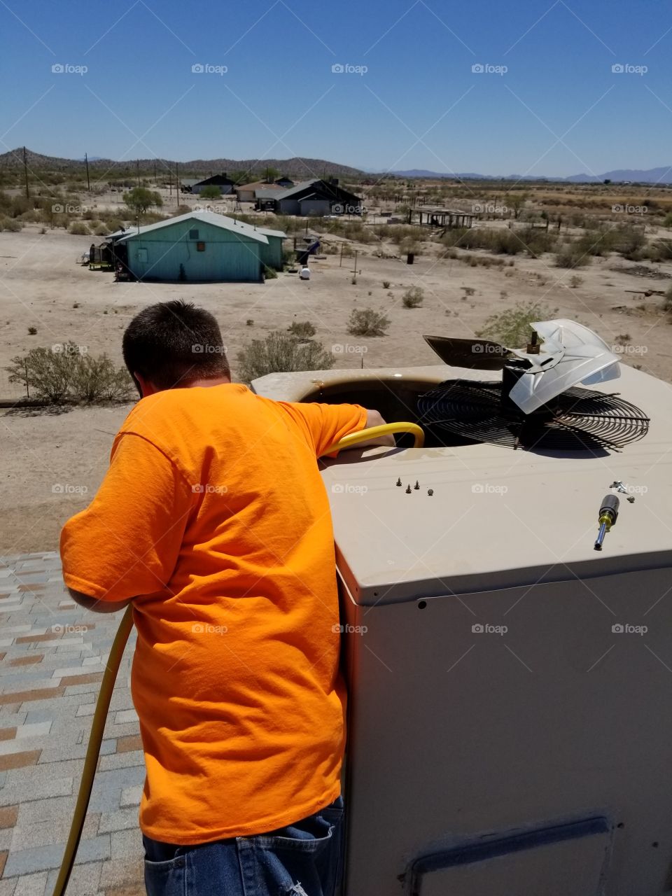 reservation desert work cleaning air conditioner
