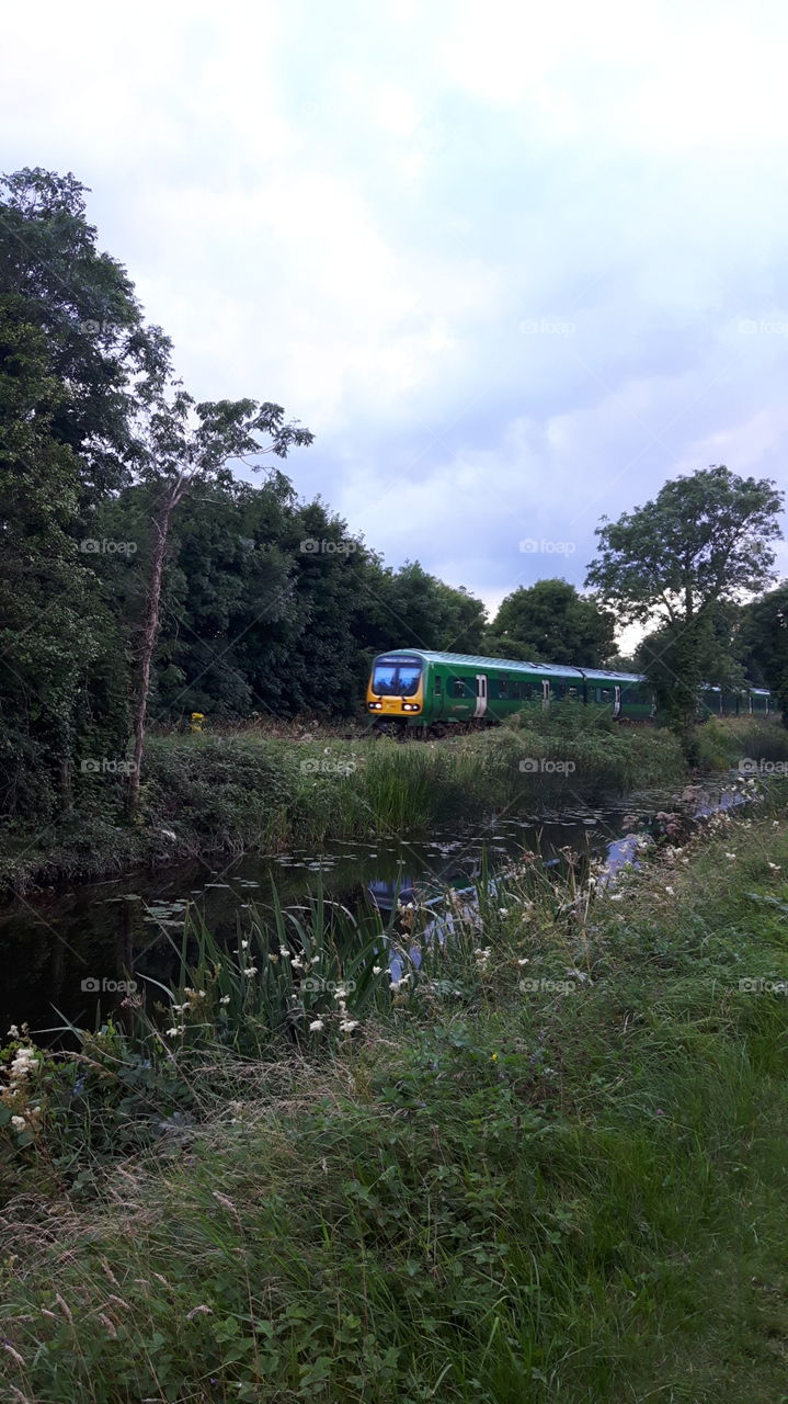 Iarnrod Eirann. Towards Dublin from Maynooth.