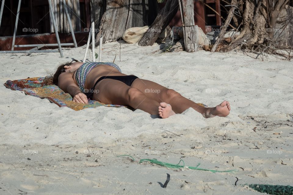 Sunbath on the Lipe beach Thailand