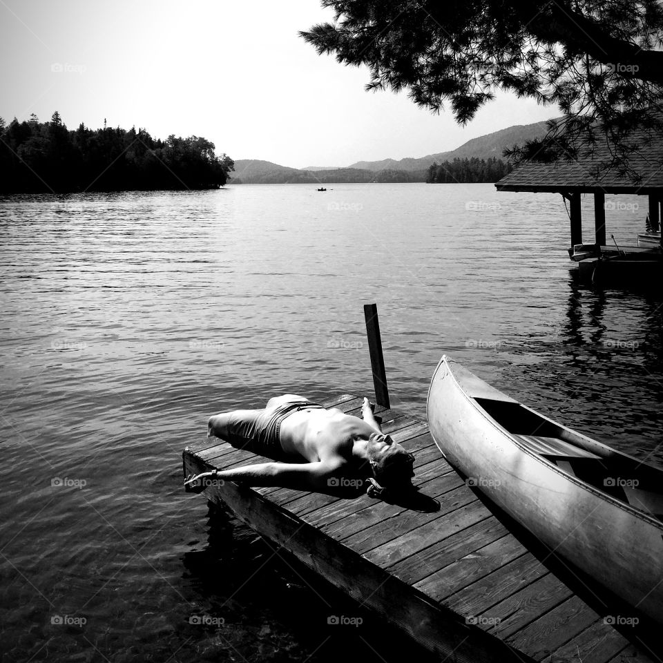 Relaxing on Blue Mountain Lake