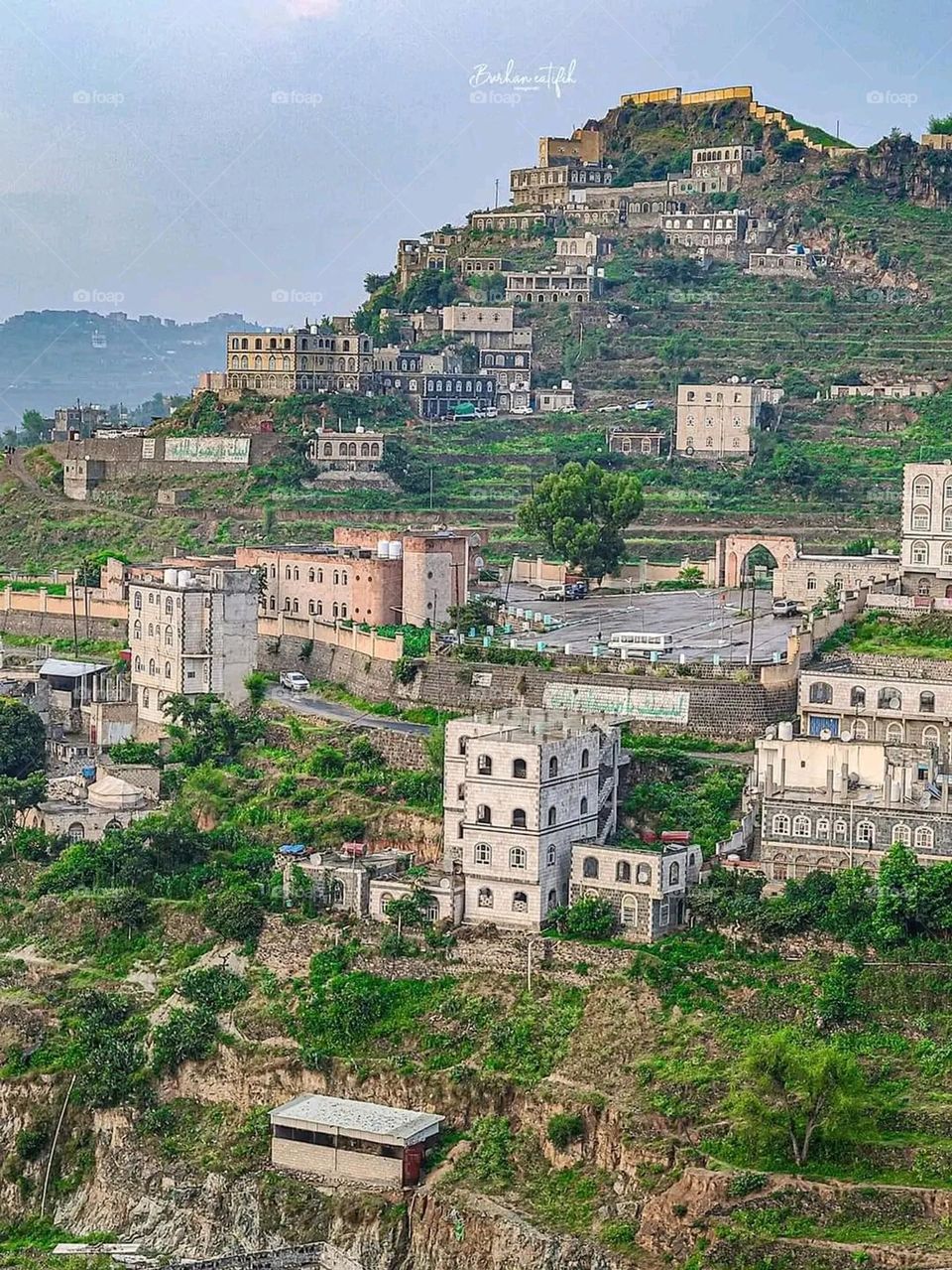 A very beautiful picture, and there is no better picture than it. There is no better picture of green herbs and colorful, red and white roses than it. Glory be to God, the natural and picturesque view, and there is no more