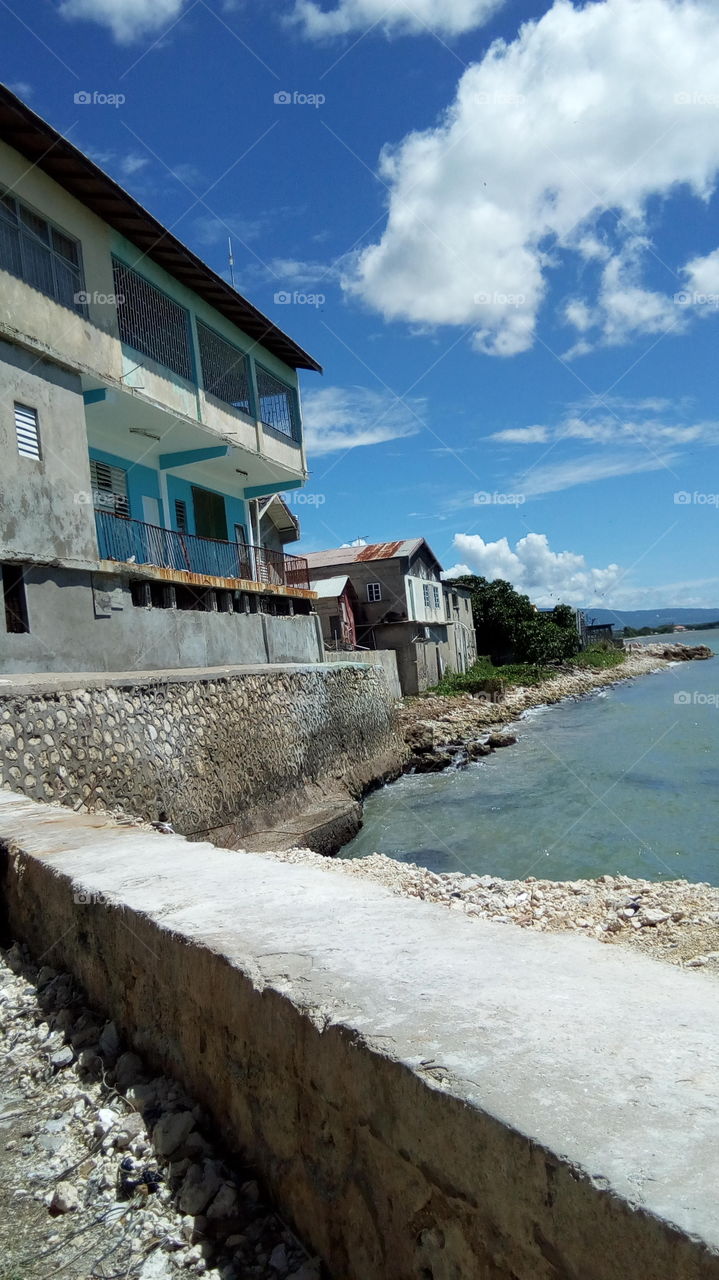 Sea meets land meets sky Perspective, Black River, Jamaica.