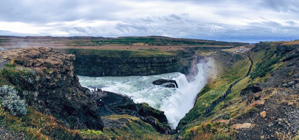 The amazing Gullfoss waterfall 