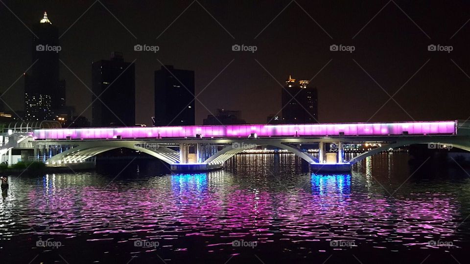 Kaohsiung Love River Lighting Night View