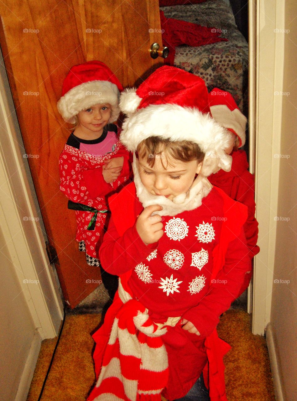 Kids Dressing Up On Christmas Eve
