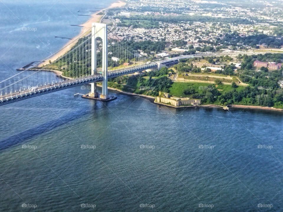 Arial View of River Hudson, USA