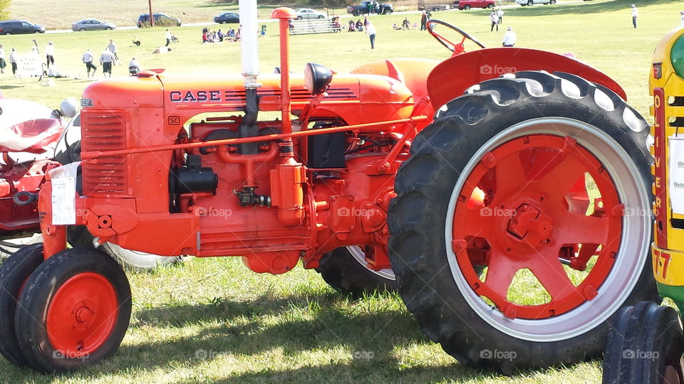 Orange Case Tractor. Gaines Twp Fall Heritage Festival