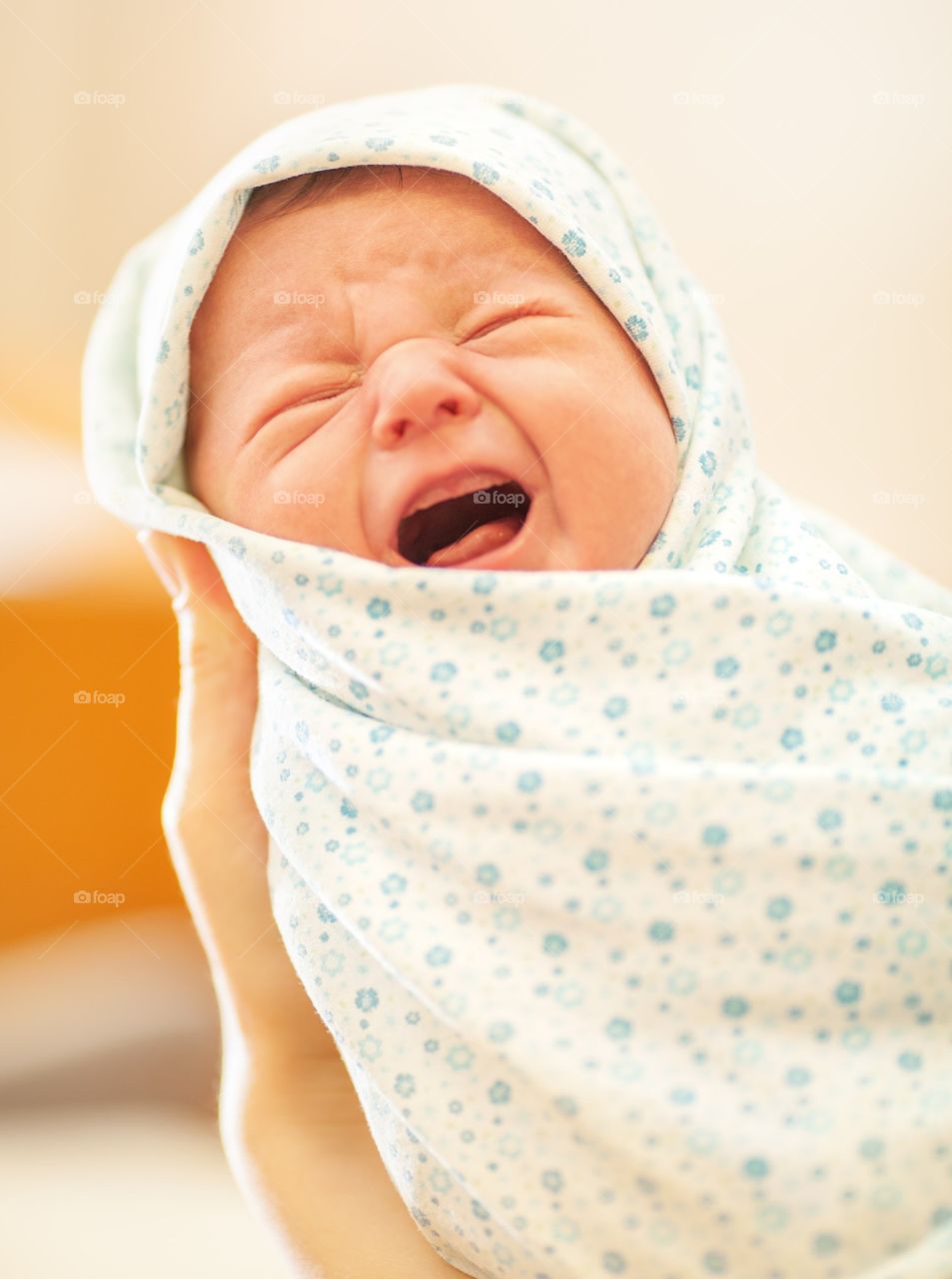 Newborn. newborn baby screams