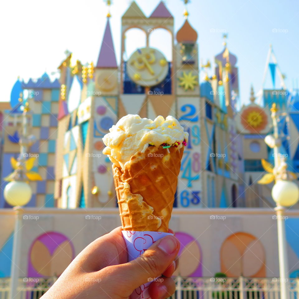 Holding Ice Cream . Holding ice cream at Disney Land 