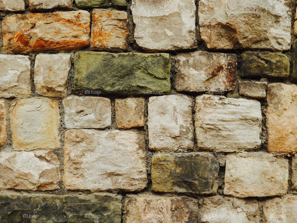 Wall made with rocks.