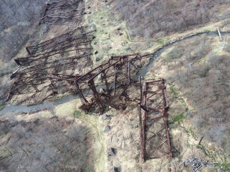 Mt kinzu state park destroyed bridge remains