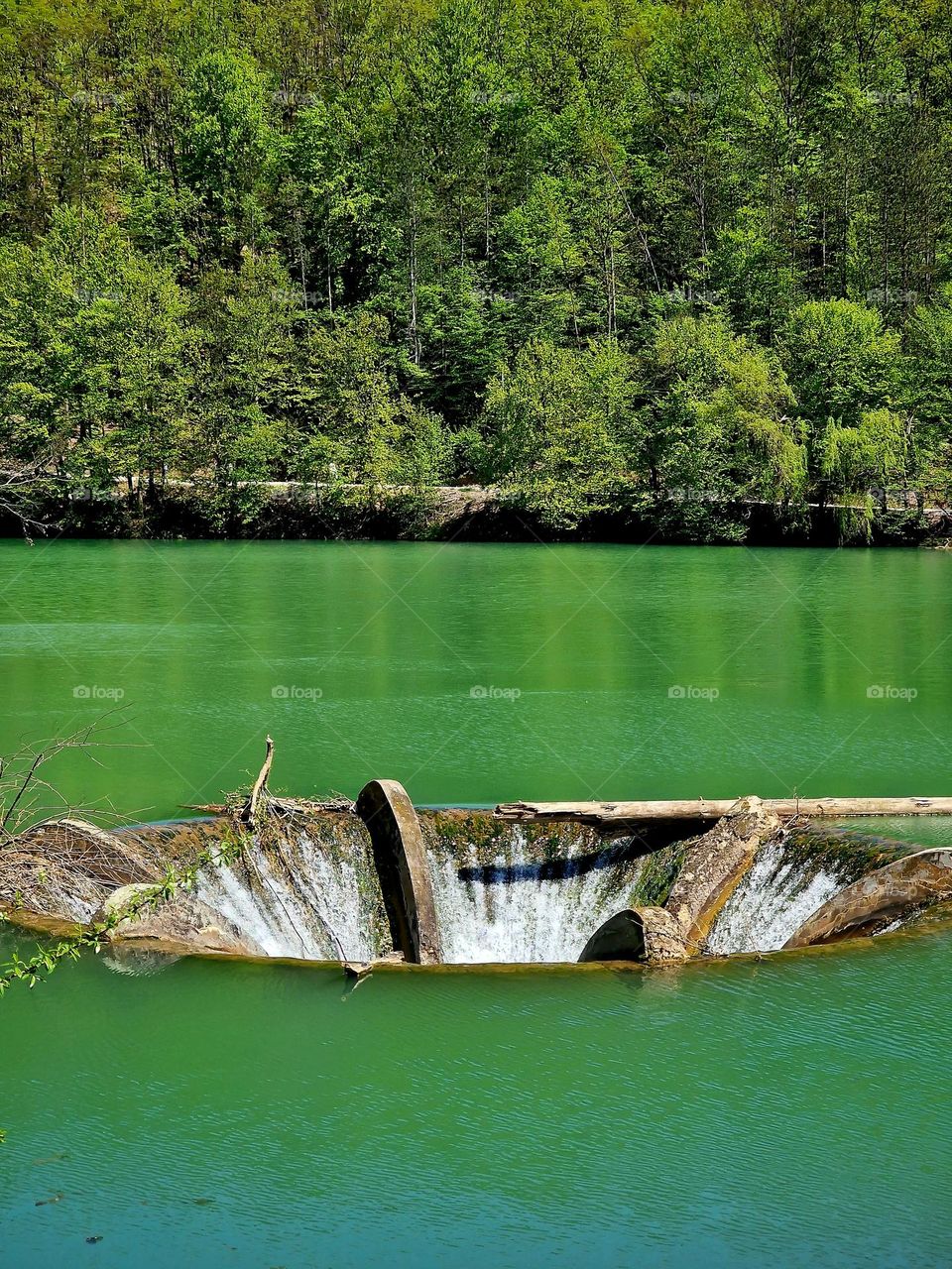 lake with funnel