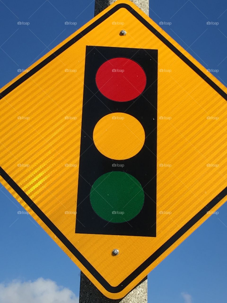 Signal ahead sign