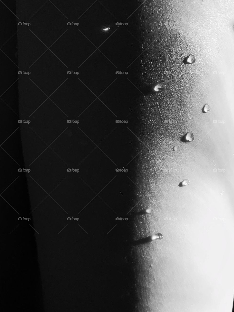 drops of water on the skin
