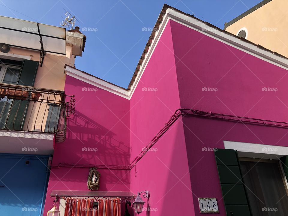 Pink facade