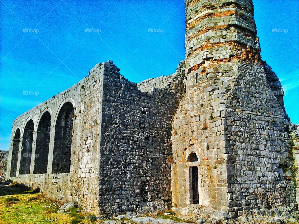 Rozafa castel. Shkodra City Albania