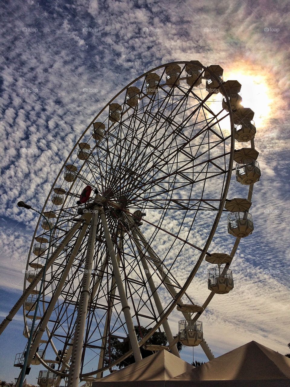 Low angle view of ferris wheel