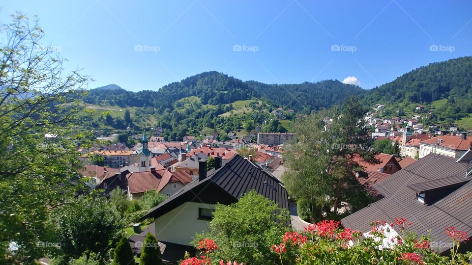 Village on the sunny side of Alps