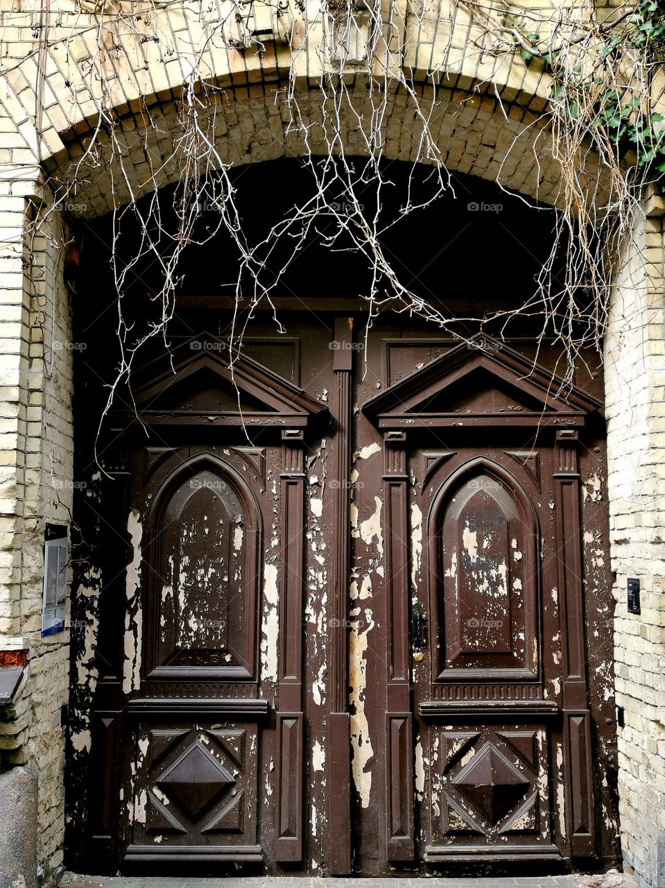 Old door. Architecture.