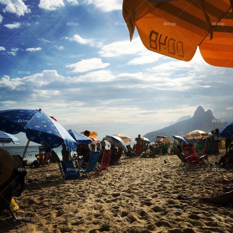 Ipanema beach - Rio de Janeiro. Ipanema beach, during Brazilian Carnival