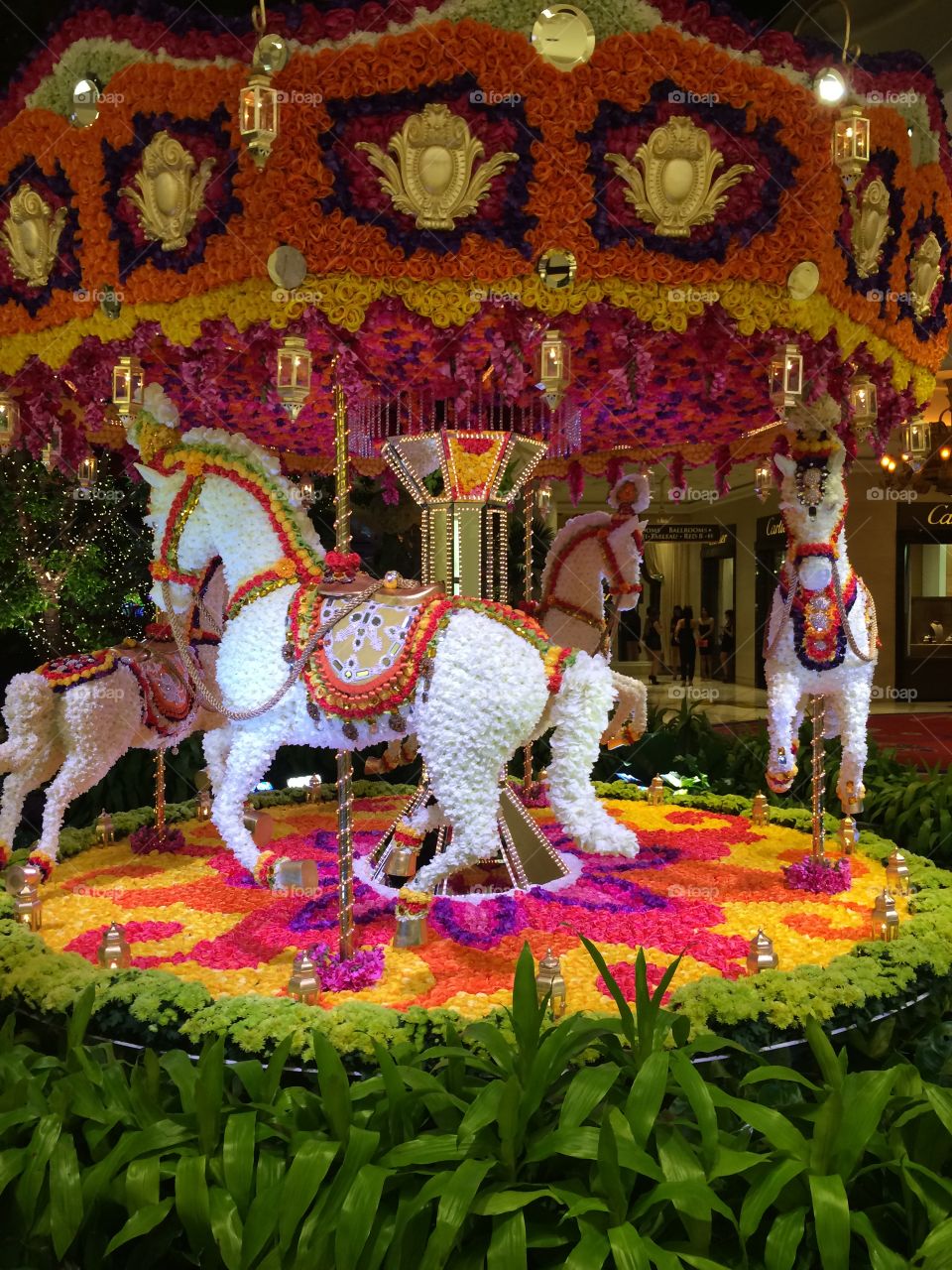 Carousel of Flowers at Wynn Hotel in Vegas