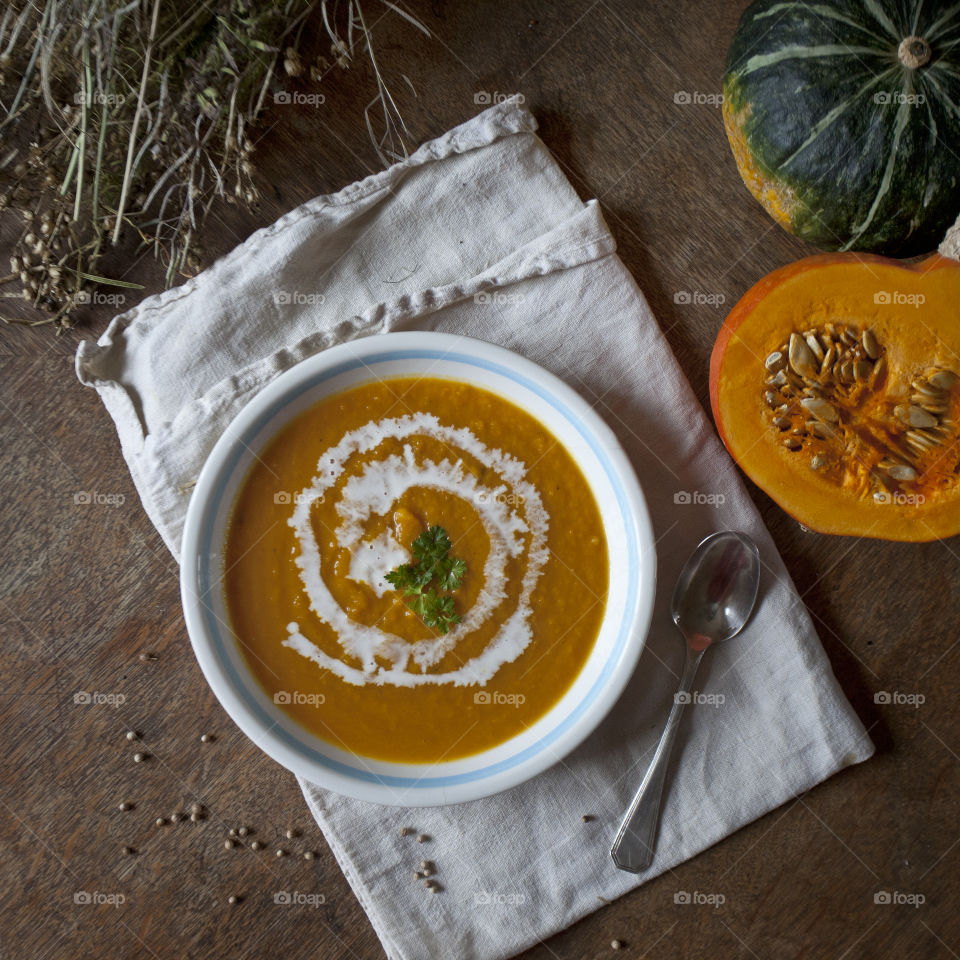 Delicious french pumpkin soup!