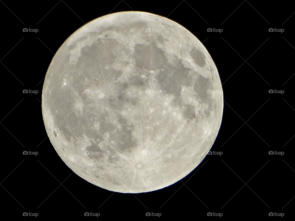 Close-up of the full moon