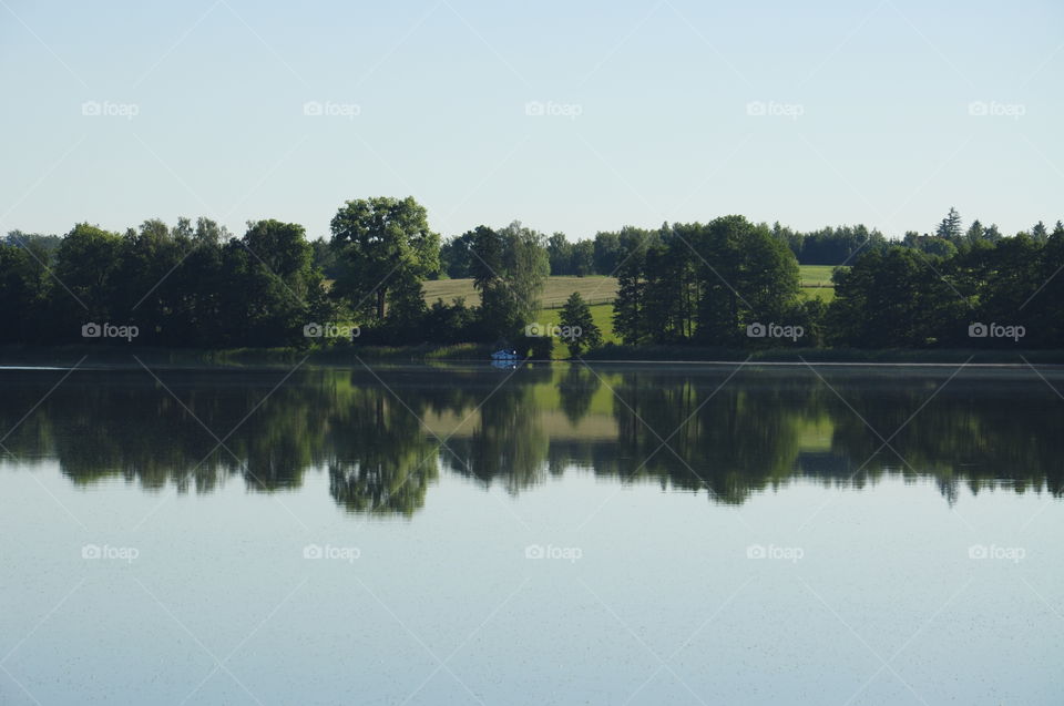 beautiful reflections on the lake