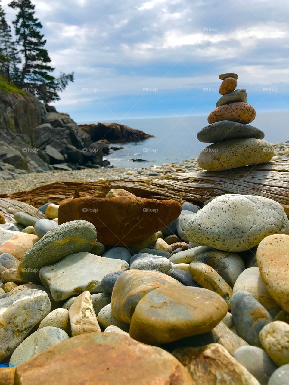 Rock cairn I made in Acadia National Park 