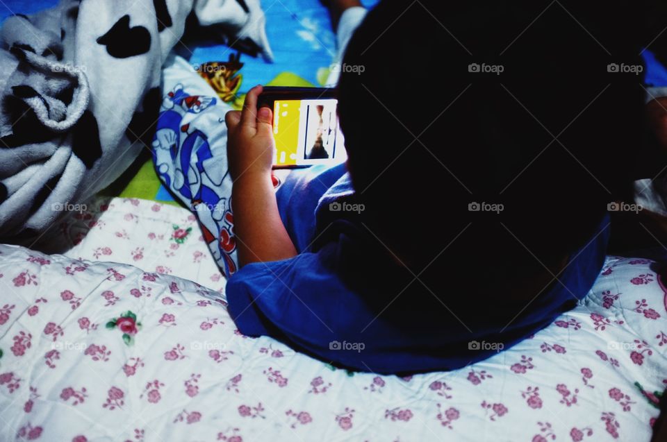 Watching videos before going to sleep 