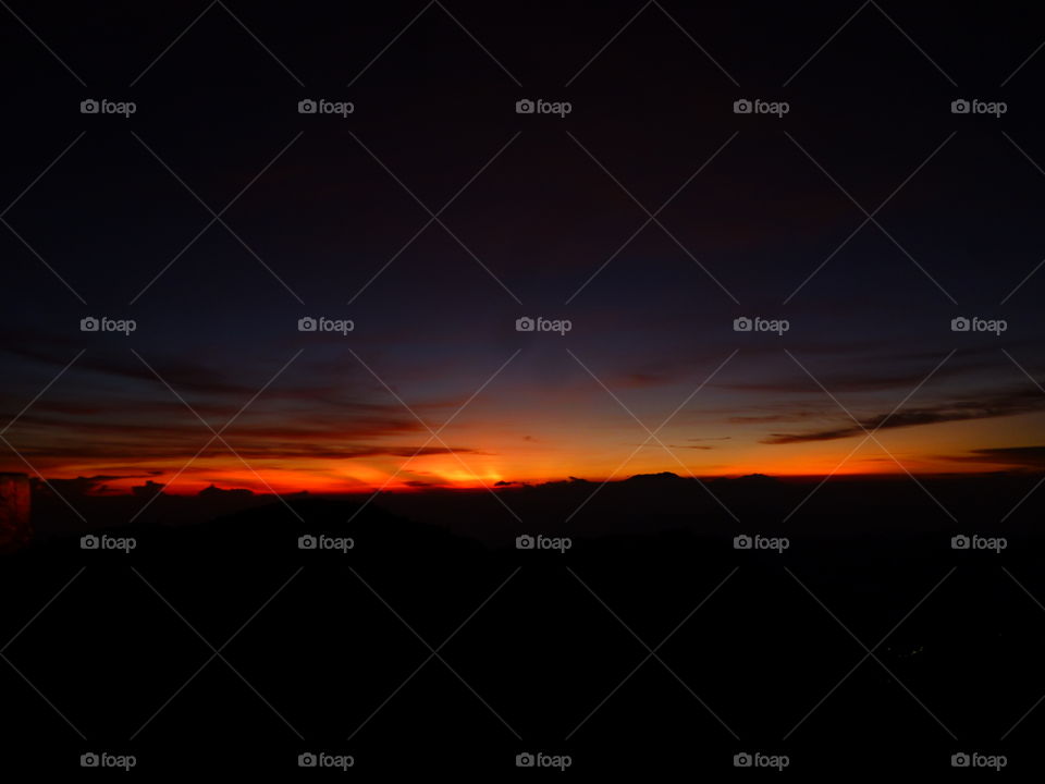 sunrise sky with darkness