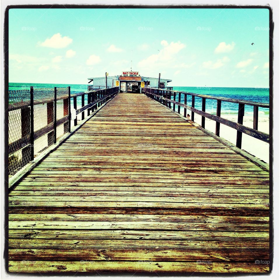 Long pier in Redington Beach, FL