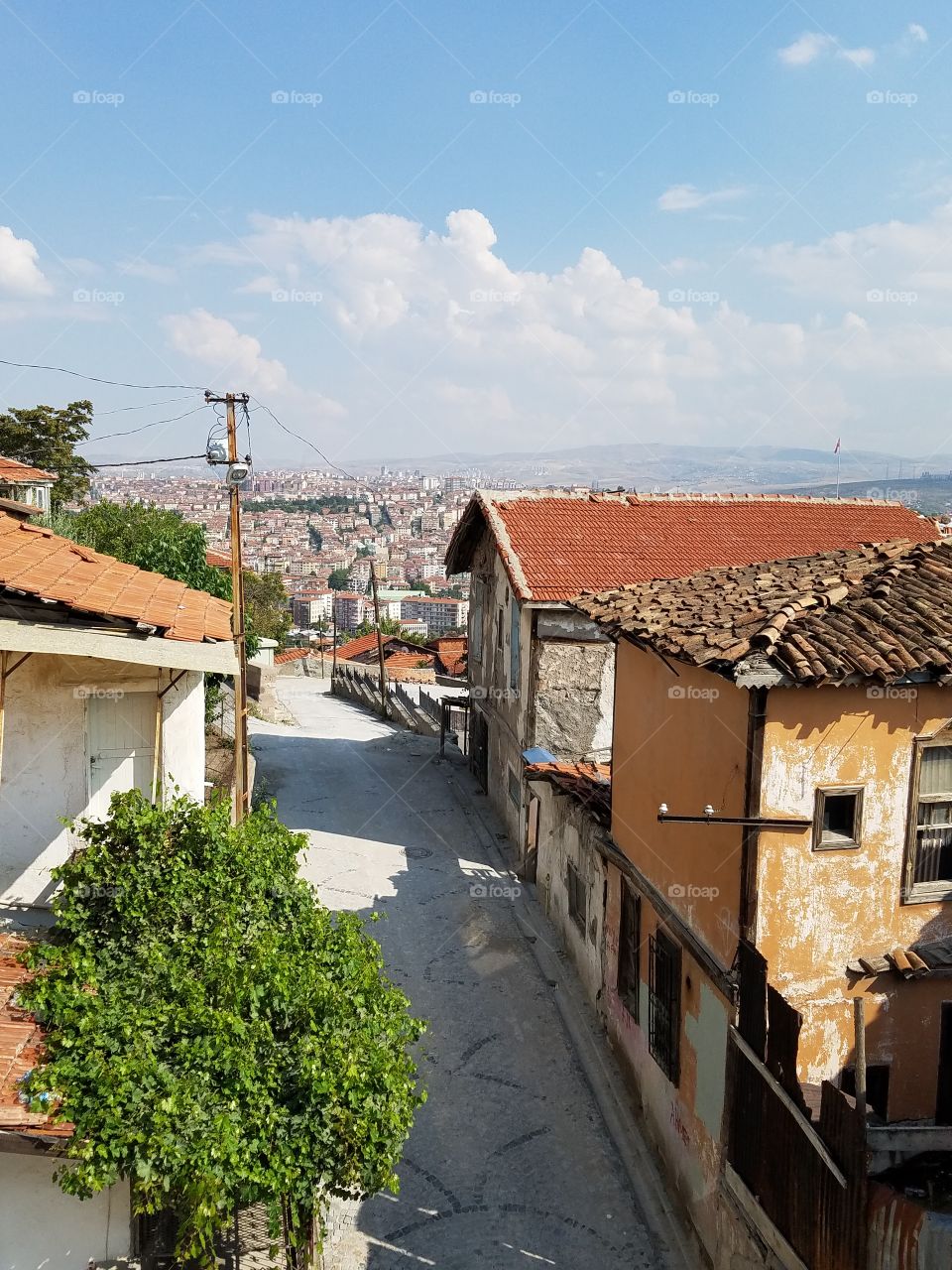 a view from a window in the ankara castle in Turkey