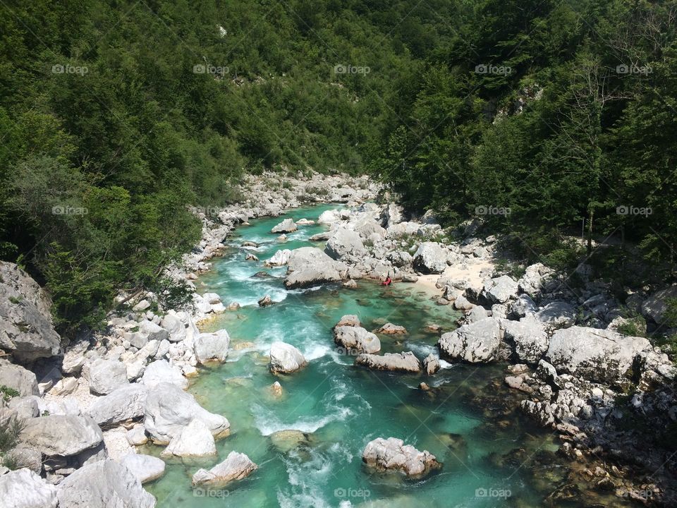 Oh turquoise water of the river