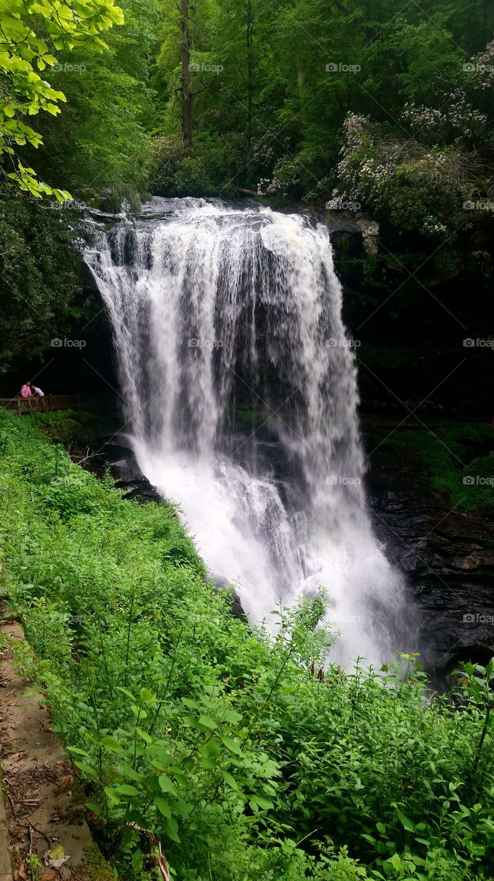 Dry falls waterfall in North Carolina