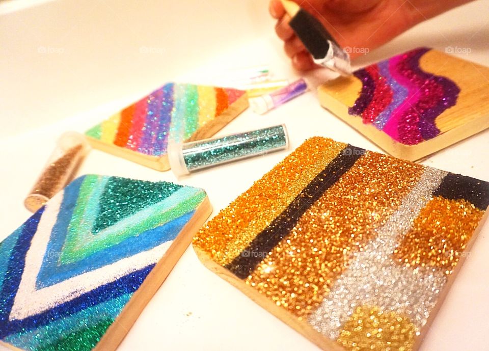 Glitter Coasters 3