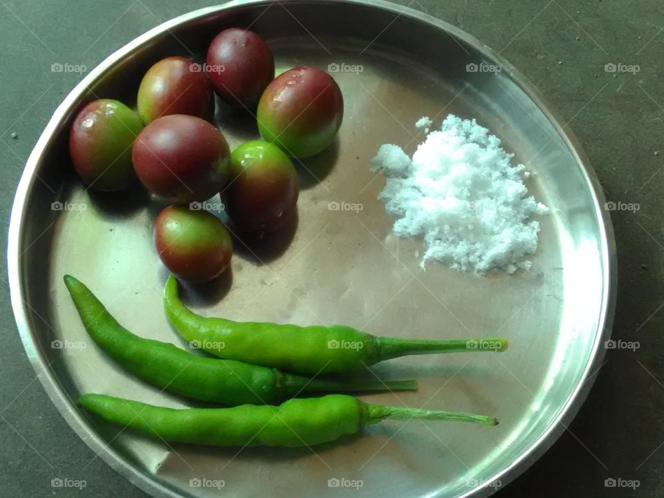 Even if saliva comes in the mouth, I am sending the pomegranate with salt and pepper.