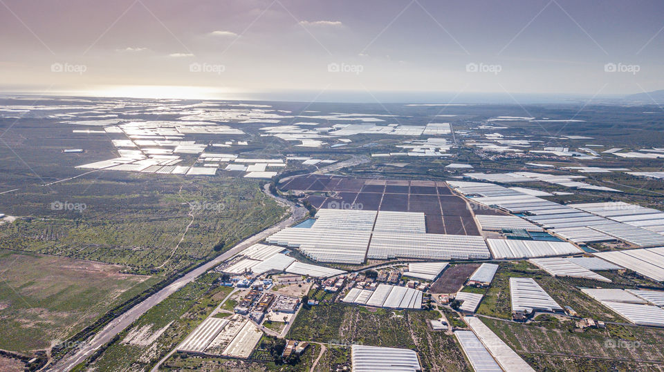 Greenhouses Field Andalusia Spain 