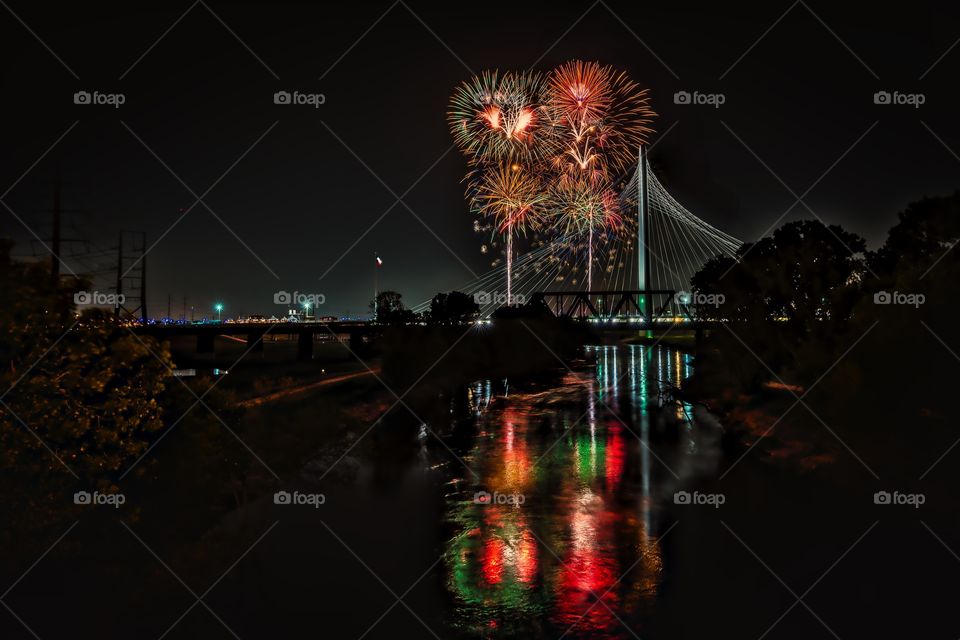 Fireworks on the Trininty River