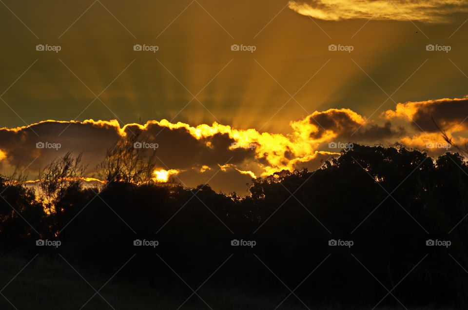 Cloudy sunset in Perth Australia